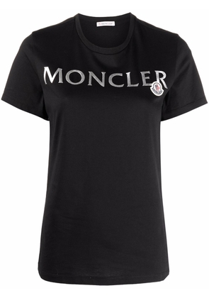 Moncler logo-patch logo-print short-sleeve T-shirt - Black