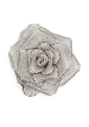 Giuseppe Di Morabito Floral rhinestone-embellished pin - Silver