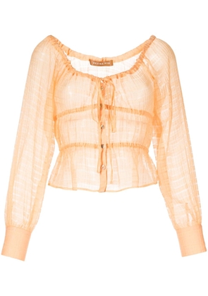 Rejina Pyo Effi semi-sheer blouse - Orange