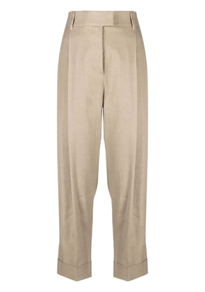 Brunello Cucinelli cropped tailored trousers - Neutrals