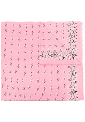 Saint Laurent paisley-print grand-rectangle scarf - Pink