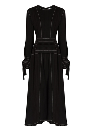 Rejina Pyo Linda contrast-stitching midi dress - Black