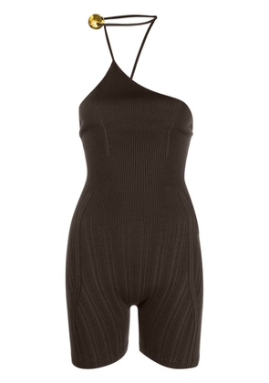 Jacquemus Le body maille Perola playsuit - Brown