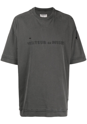 Musium Div. distressed short-sleeve T-shirt - Grey