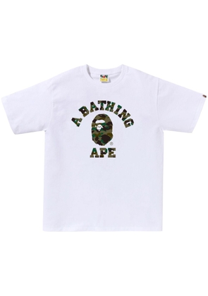A BATHING APE® logo-print cotton t-shirt - White