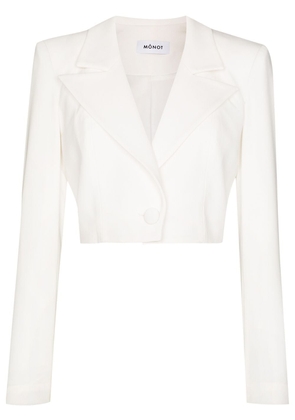 Mônot cropped single-breasted blazer - White