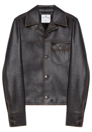 Courrèges Single Pocket leather jacket - Black