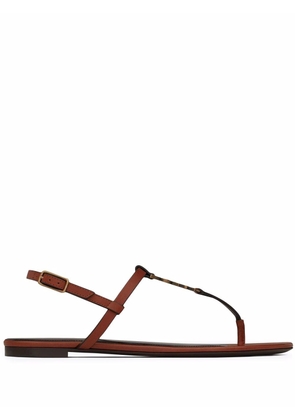 Saint Laurent Cassandra open-toe sandals - Brown