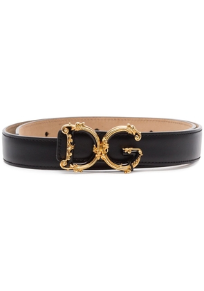 Dolce & Gabbana DG Baroque leather belt - Black