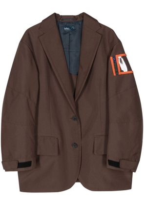 Kolor contrasting-panel blazer - Brown