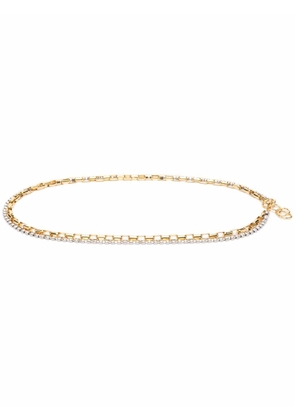 Saint Laurent crystal chain belt - Gold