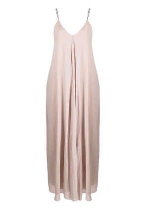Fabiana Filippi pleat-detailing cotton maxi dress - Pink