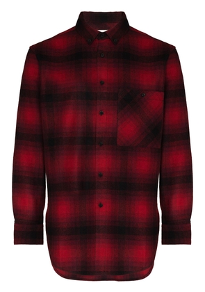 Saint Laurent check-pattern flannel shirt - Red