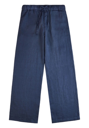 Fay wide-leg linen trousers - Blue