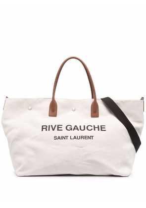 Saint Laurent Rive Gauche maxi tote bag - Neutrals