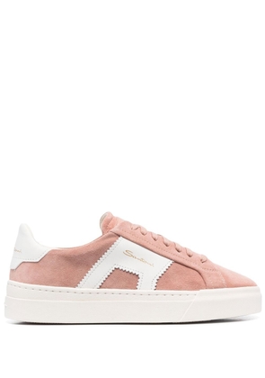 Santoni panelled low-top sneakers - Pink