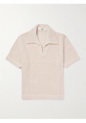 Séfr - Mate Open-Knit Cotton Polo Shirt - Men - Neutrals - S