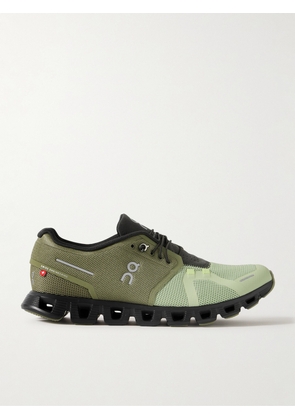 ON - Cloud 5 Rubber-Trimmed Mesh Sneakers - Men - Green - US 8.5