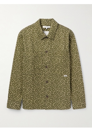 Maison Kitsuné - Floral-Print Cotton-Drill Overshirt - Men - Green - S