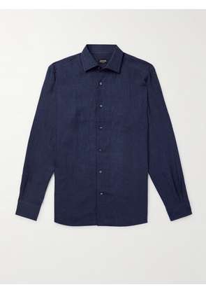 Zegna - Oasi Linen Shirt - Men - Blue - S