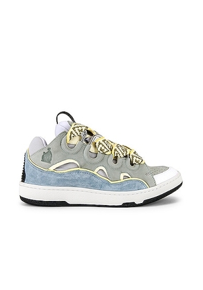 Lanvin Curb Sneaker in Ice Blue & Pale Green - Sage. Size 41 (also in ).