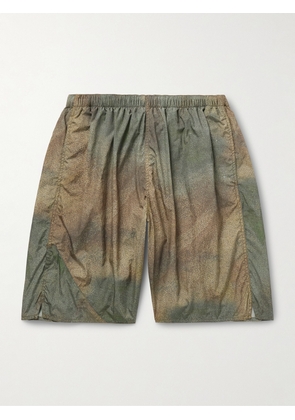Beams Plus - Straight-Leg Printed Crinkled-Nylon Shorts - Men - Neutrals - S
