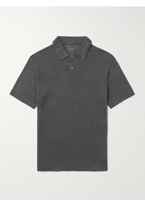 Hartford - Linen Polo Shirt - Men - Gray - S