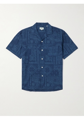 Hartford - Camp-Collar Bandana-Print Cotton Shirt - Men - Blue - S