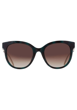 Carolina Herrera Grey Oval Ladies Sunglasses SHN621M 0921 52