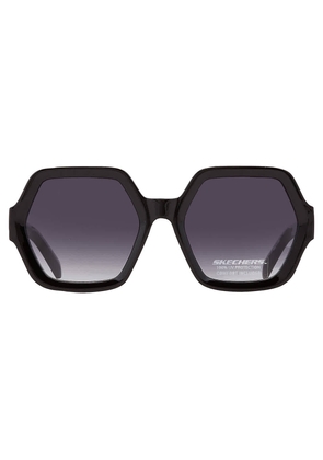 Skechers Smoke Gradient Geometric Ladies Sunglasses SE6223 01B 57