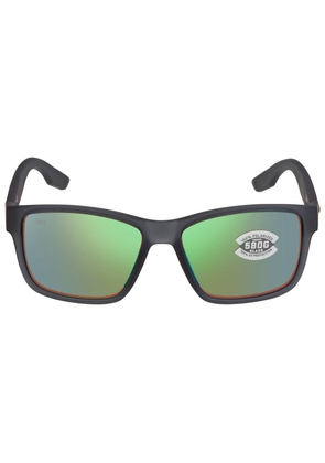 Costa Del Mar PAUNCH Green Mirror Polarized Glass Mens Sunglasses 6S9049 904904 57