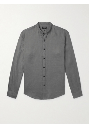 Club Monaco - Grandad-Collar Linen Shirt - Men - Gray - XS