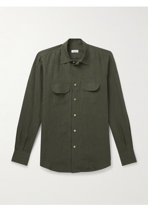 De Petrillo - Linen Shirt - Men - Green - EU 38