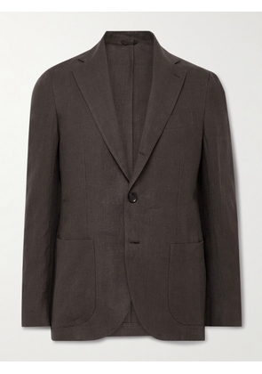 De Petrillo - Linen Suit Jacket - Men - Brown - IT 46