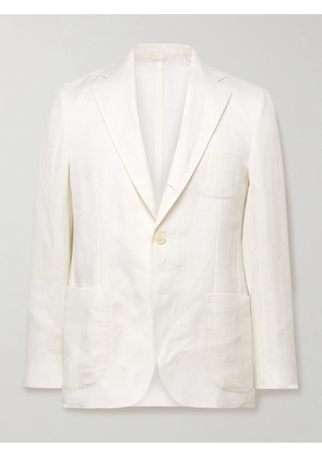 De Petrillo - Slim-Fit Linen Suit Jacket - Men - White - IT 46