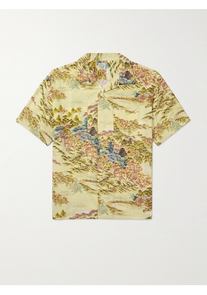 OrSlow - Convertible-Collar Printed Woven Shirt - Men - Yellow - 2