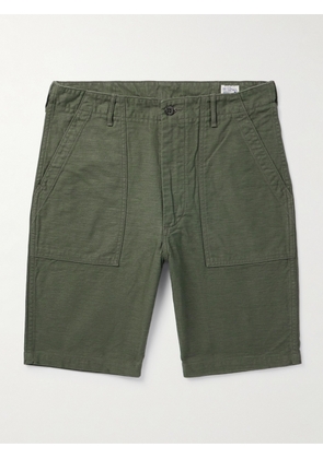 OrSlow - Slim-Fit Straight-Leg Cotton Cargo Shorts - Men - Green - 1