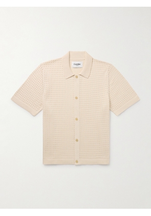 Corridor - Pointelle-Knit Mercerized Pima Cotton Shirt - Men - Neutrals - S