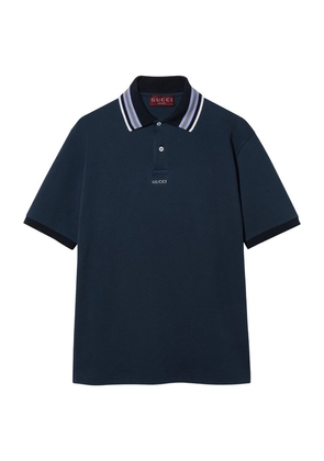 Gucci Stretch-Cotton Logo Polo Shirt