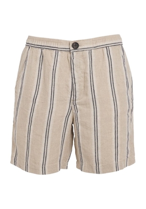Oliver Spencer Linen Striped Osborne Shorts