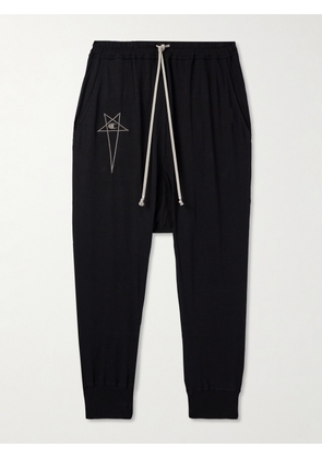 Rick Owens - Champion Prisoner Tapered Logo-Embroidered Cotton-Jersey Sweatpants - Men - Black - XS