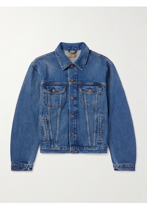 Nudie Jeans - Danny Greasy Logo-Appliquéd Denim Jacket - Men - Blue - XS