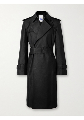 Burberry - Double-Breasted Belted Silk-Blend Trench Coat - Men - Black - IT 46