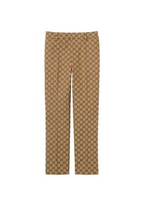 Gucci Straight Gg Canvas Trousers