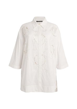 Marina Rinaldi Cotton Embroidered Shirt