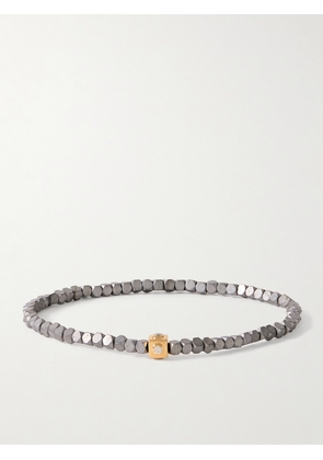 Luis Morais - Gold, Hematite and Diamond Beaded Bracelet - Men - Silver