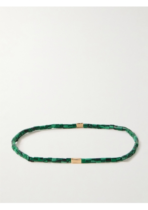 Luis Morais - Gold and Malachite Beaded Bracelet - Men - Green