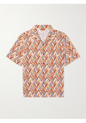 Missoni - Camp-Collar Printed Woven Shirt - Men - Orange - XS