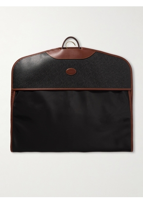 Mulberry - Heritage Leather-Trimmed Scotchgrain and Recycled-Nylon Suit Carrier - Men - Black