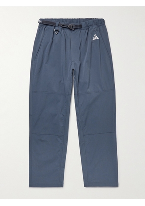 Nike - ACG Straight-Leg Logo-Embroidered Belted Stretch-Shell Trousers - Men - Blue - S